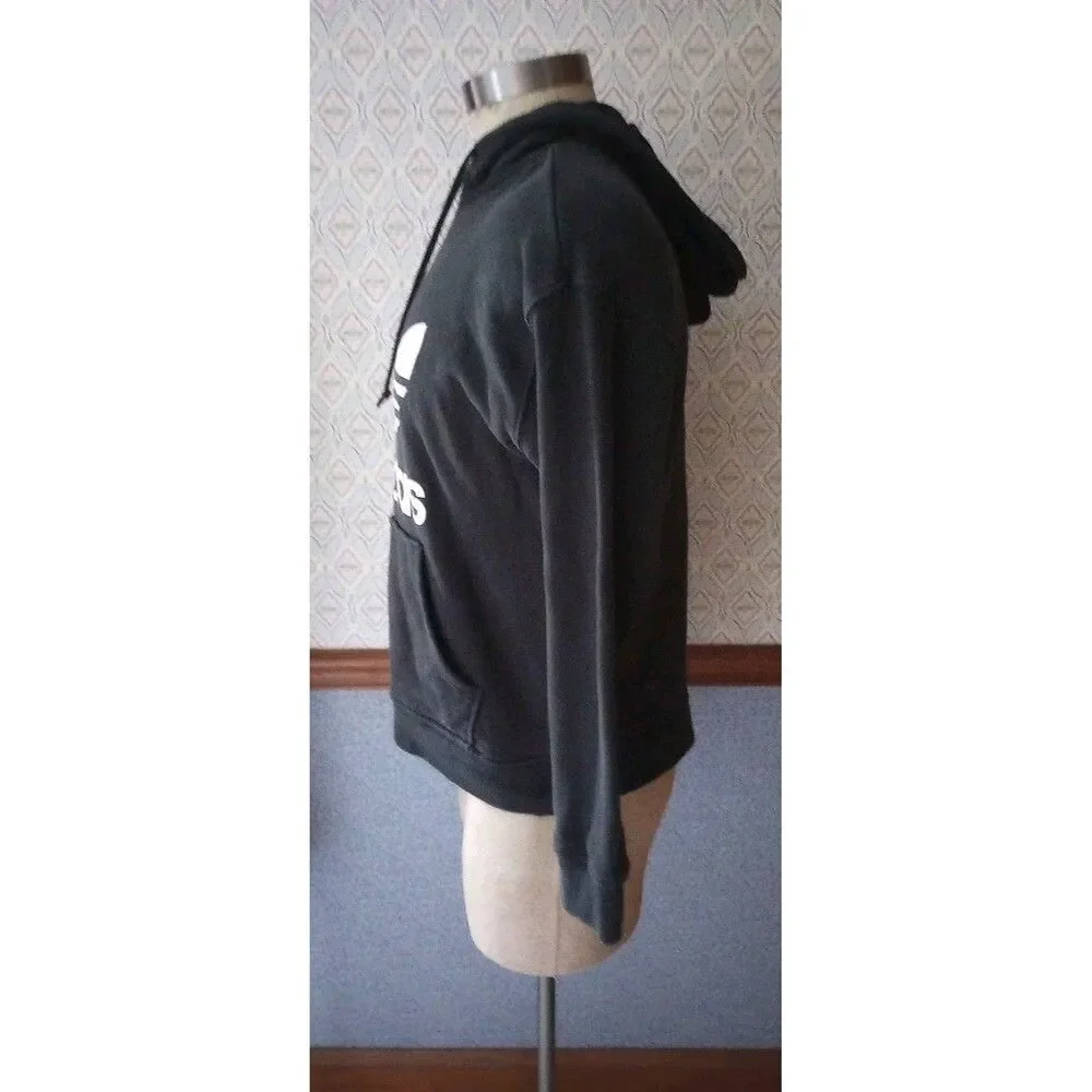 Adidas Men's Pullover Hoodie Black Large Trefoil Logo Size Small